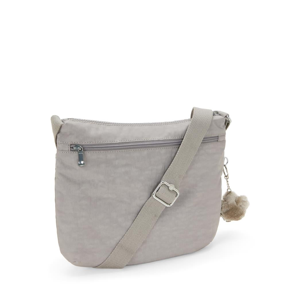 Kipling ARTO M, Mittelgroße Umhängetasche, Grey Gris (grau), Schultertasche mit Reißverschluss