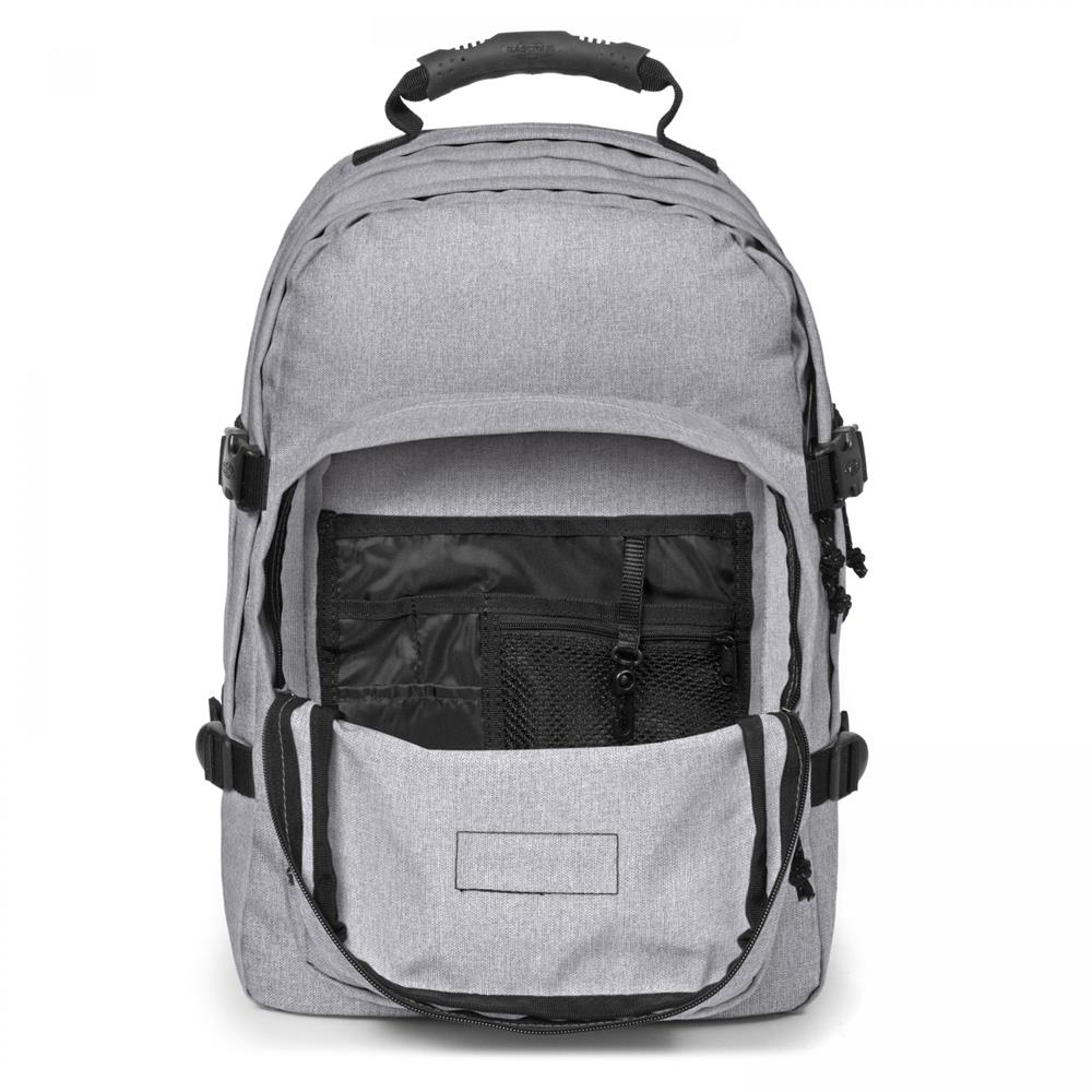Eastpak PROVIDER, Großer Rucksack, Sunday Grey (grau), 33L, mit Flaschenhalter und Laptopfach