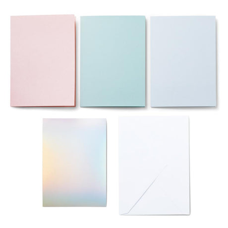 Cricut Cutaway Cards Pastell R40 Klebekarten mit Hintergrundblätter 12 Stück