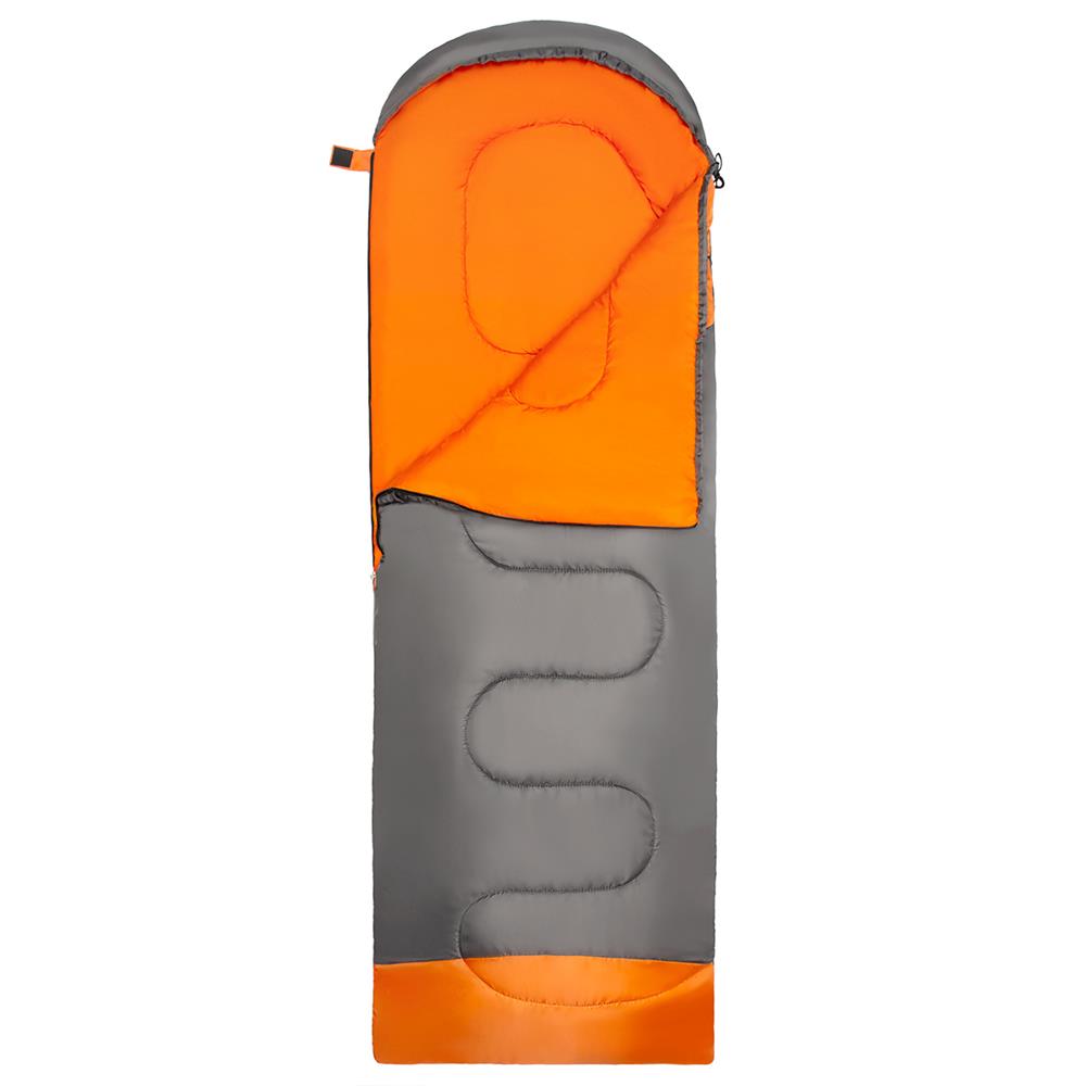 NILS CAMP Schlafsack Größe L Grau-Orange - Mumienschlafsack für Outdoor, Trekking & Camping