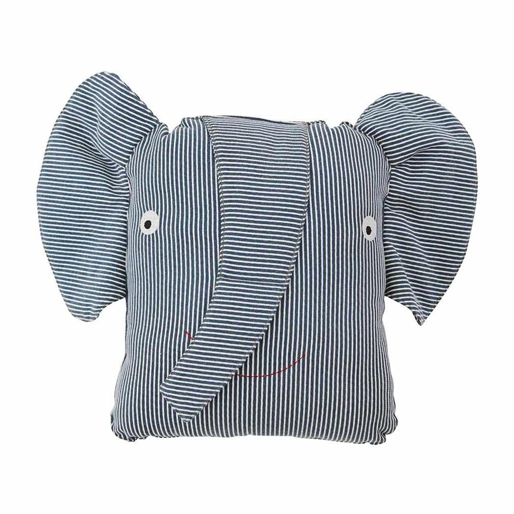 OYOY Mini - Kinderkissen Erik Elefant, Stofftier, Bio-Baumwolle