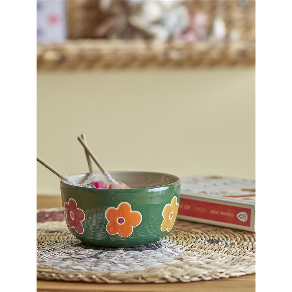 Bloomingville MINI Addy Schale, Grün, Steingut