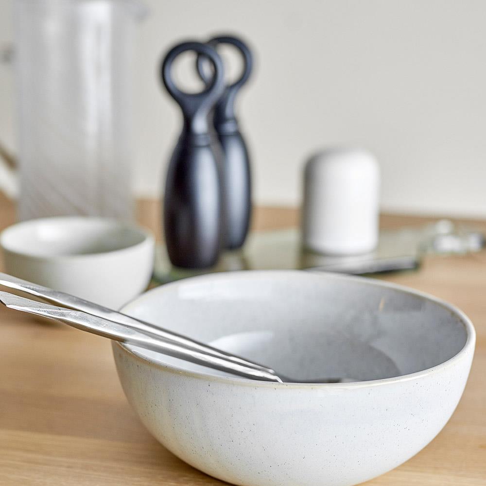 Bloomingville Addison Schale Weiß Steingut 1825 ml groß skandinavisch