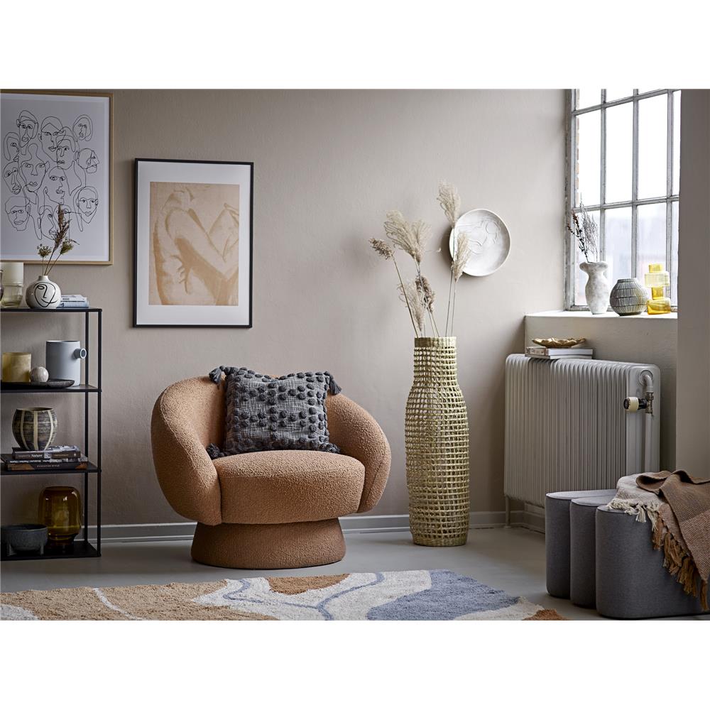 Bloomingville Dekovase Ciggi 13,5 x 18 cm Blau Steingut Vase Blumenvase Dekoration dänisches Design