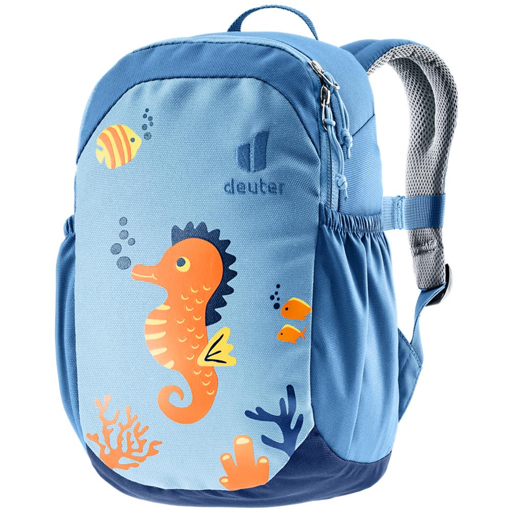 deuter Pico, Kinderrucksack, Seepferdchen (blau), Kindergartenrucksack für Kinder ab 2 Jahre