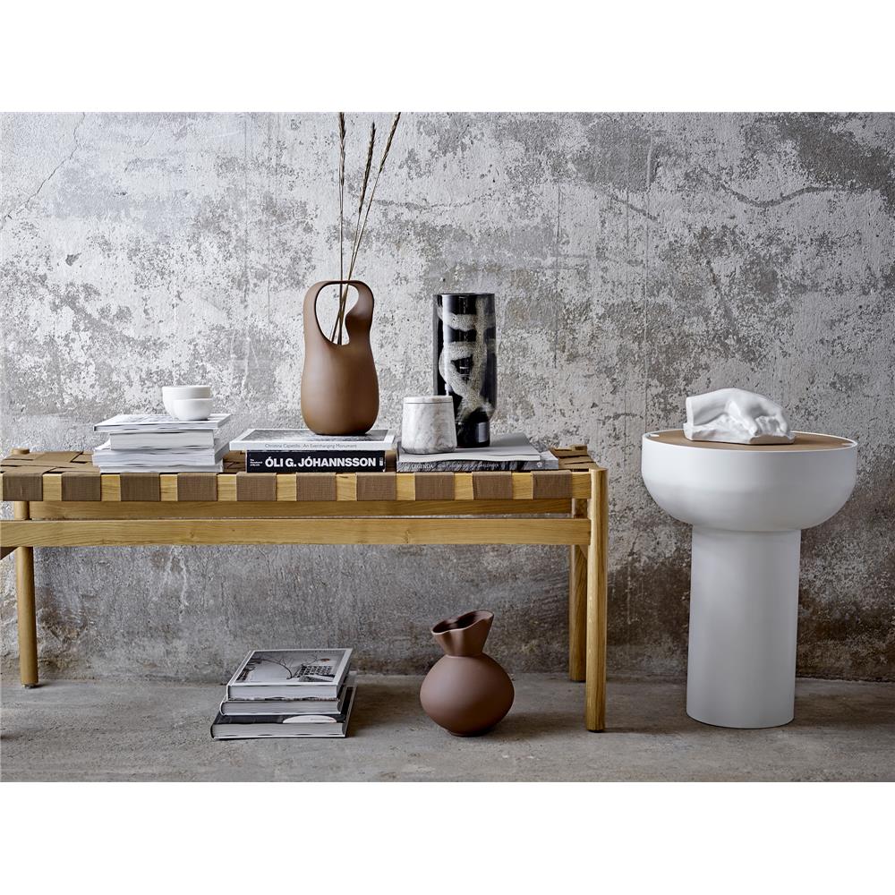 Bloomingville Nicita Vase, Braun, Steingut D17xH20 cm