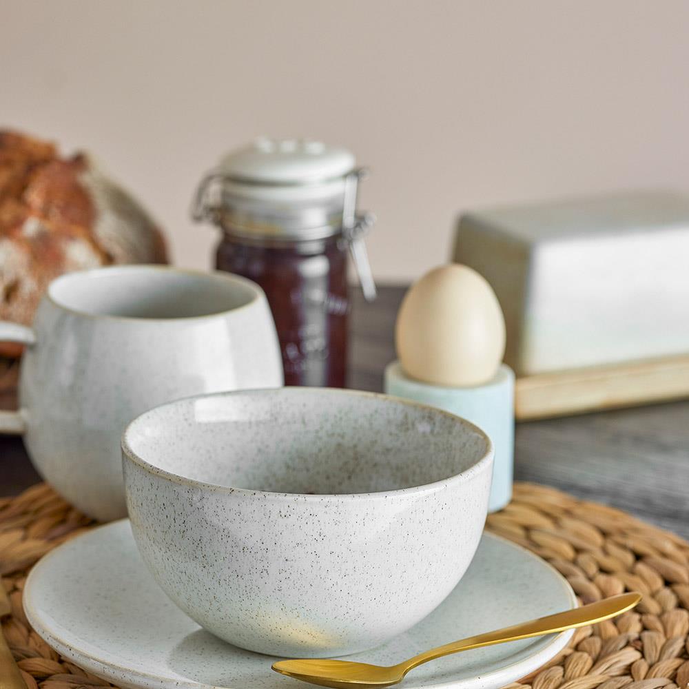 Bloomingville Addison Geschirrset 12-tlg. Weiß Steingut skandinavisch