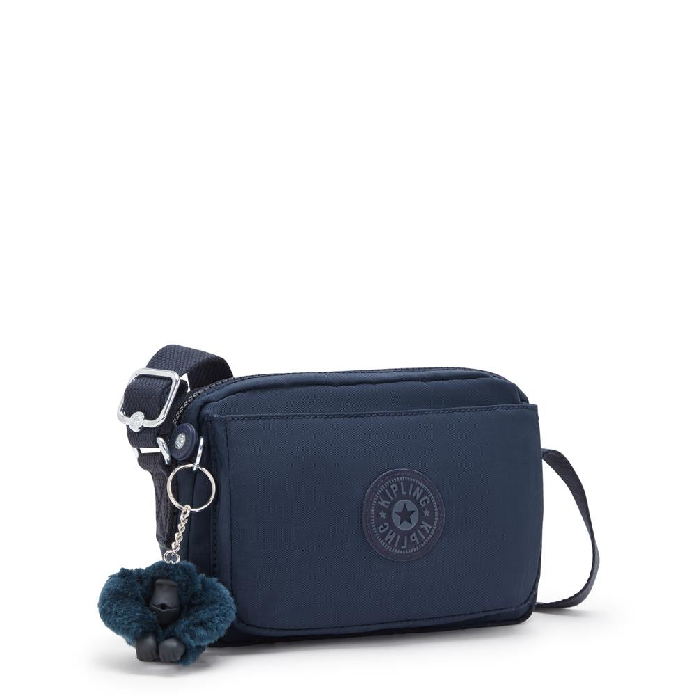 Kipling ABANU S, Kleine Umhängetasche, Blue Bleu 2 (blau), Schultertasche mit verstellbarem Schultergurt