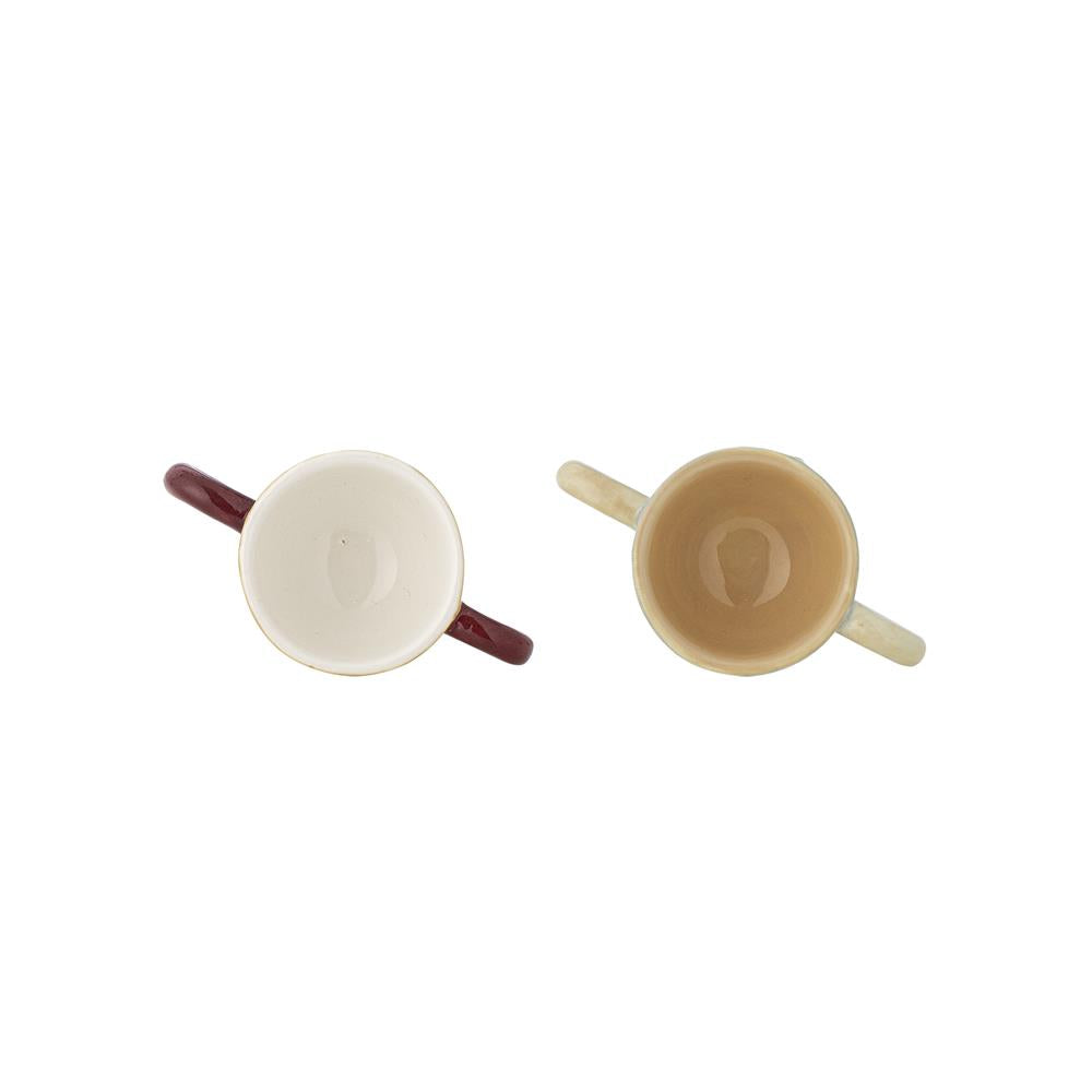 Bloomingville MINI Trophy Eierbecher 2er Set Bunt Steingut Kinder