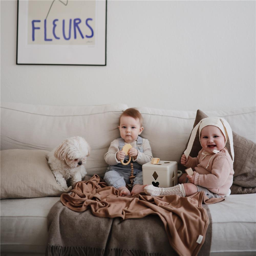 Mushie Beißring Löwe, Gelb, aus Silikon, BPA-frei