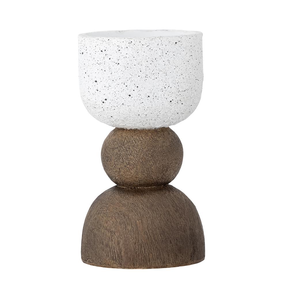 Bloomingville Marjun Teelichthalter, Braun, Polyresin D9xH16 cm