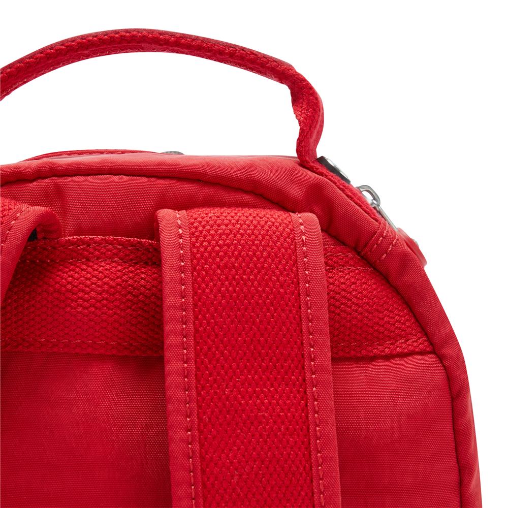 Kipling SEOUL S, Kleiner Schulrucksack mit 11-Zoll-Tabletfach, 14L, Red Rouge (rot)