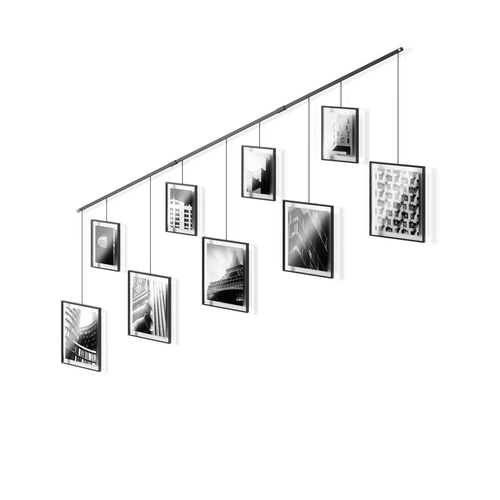 Umbra Exhibit Foto Collage Bilderrahmen, für 9 Fotos (4x 13x18cm und 5x 20x25cm), in Schwarz