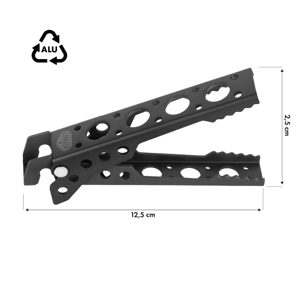 NILS CAMP Greifer/Griff Aluminium kompakt - leichtes Outdoor Werkzeug für Camping, Haushalt & Alltag