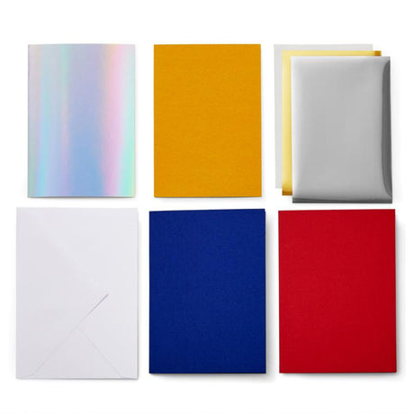 Cricut Einlegekarten Celebration R40 mit Einleger und Folientransferbögen 12 Stück