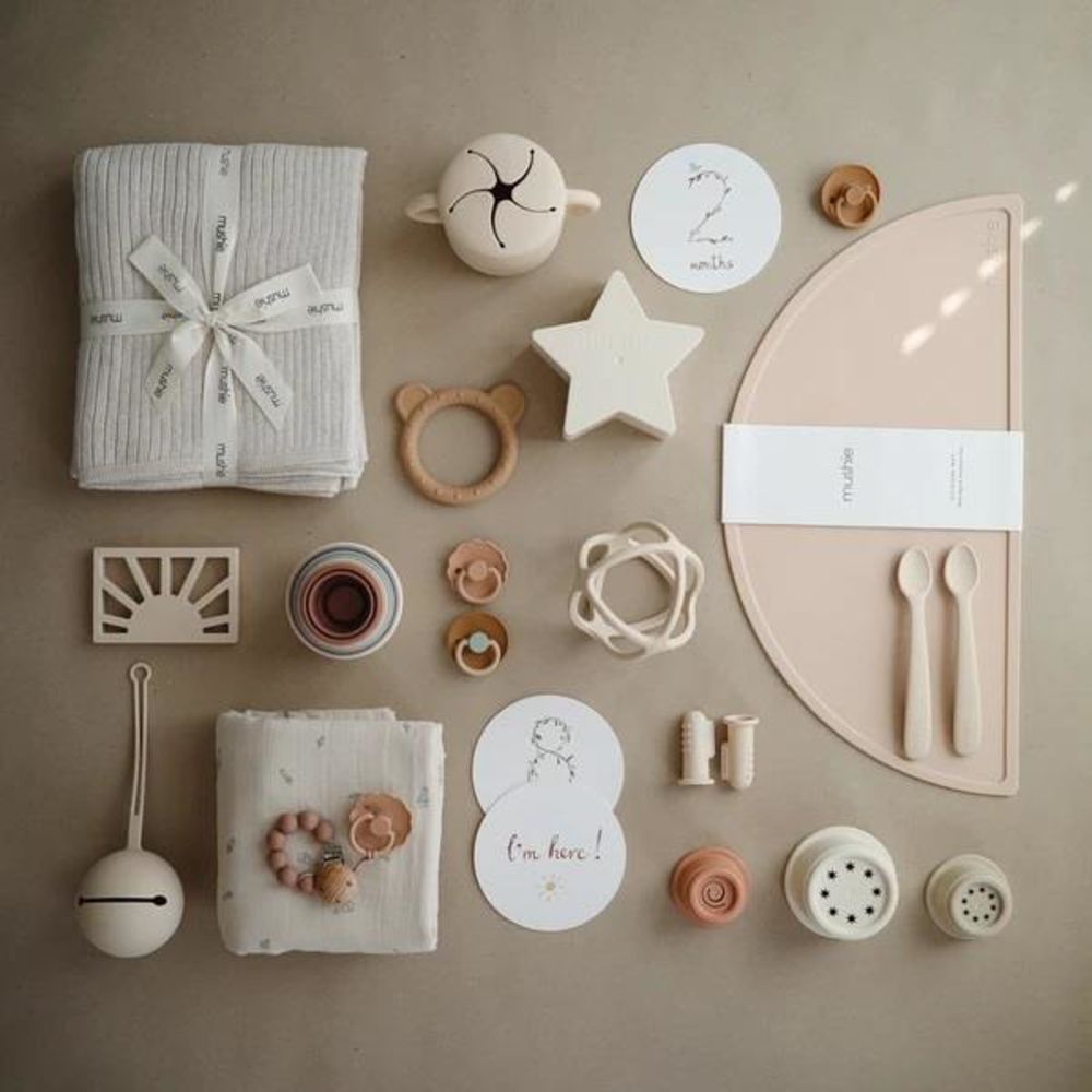 Mushie Silikon-Platzdeckchen, Blush, Tischset, BPA-frei