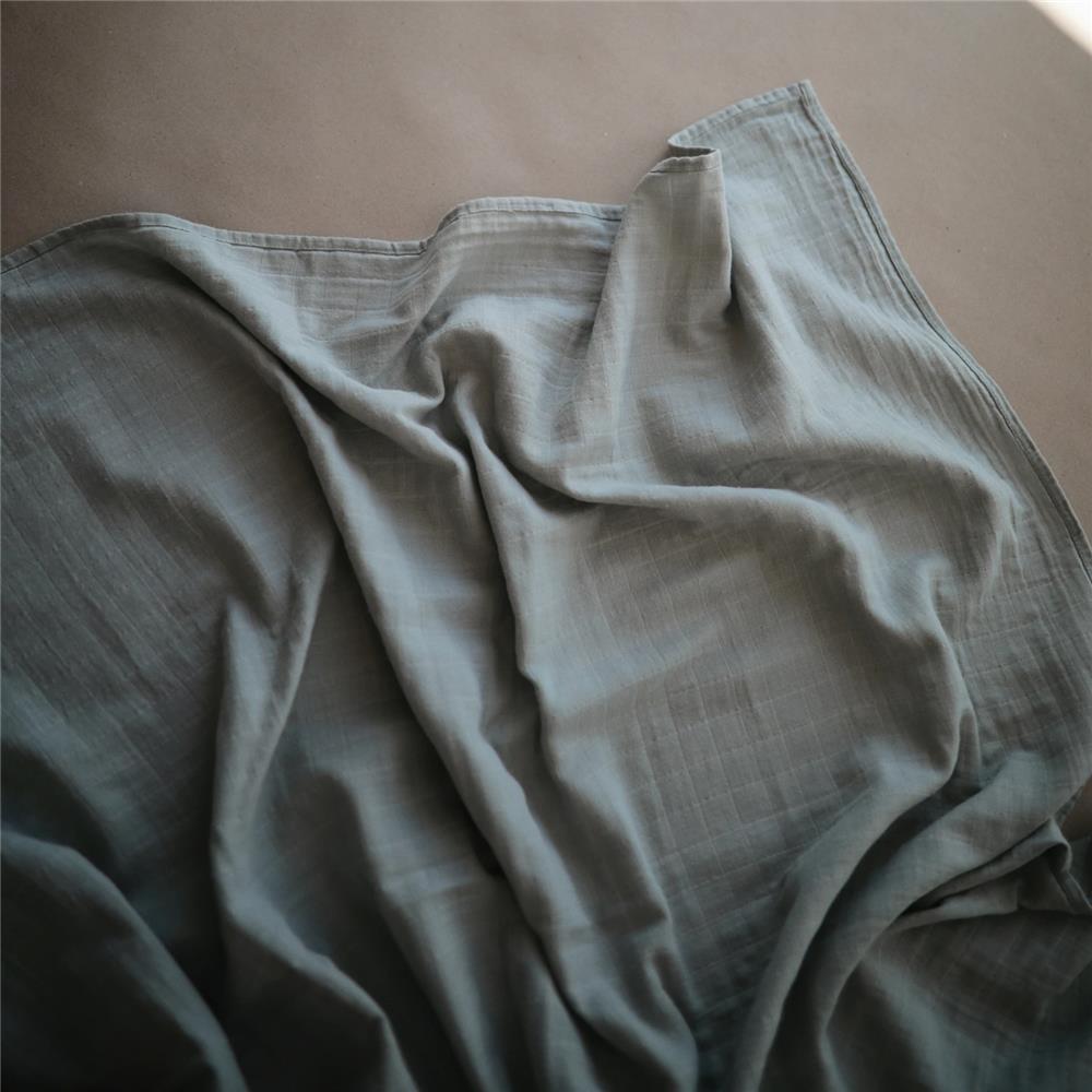 Mushie Musselin-Baby-Wickeldecke, Roman Green, Pucktuch aus 100% Bio-Baumwolle