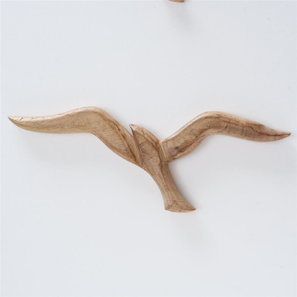 BOLTZE Wandobjekt Möwe Seagull 2er Set Wanddeko Vögel aus Holz Maritimes Skandinavisches Design