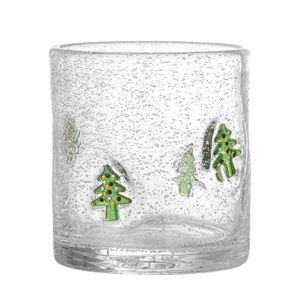 Bloomingville Debra Trinkglas Klar Glas Weihnachtsbaum Weihnachtsglas 370 ml