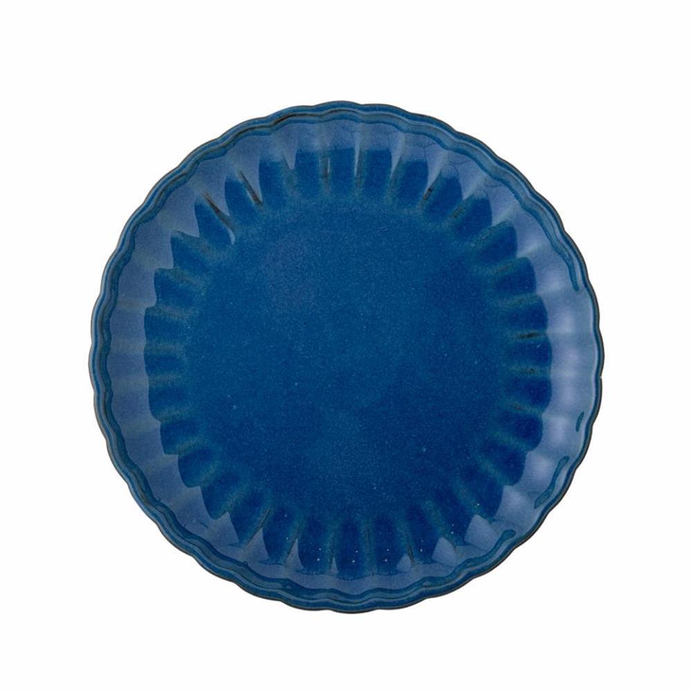 Bloomingville Latina Teller, Dunkelblau, 20 cm, Steingut, dänisches Design