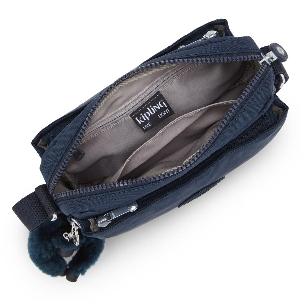 Kipling ABANU S, Kleine Umhängetasche, Blue Bleu 2 (blau), Schultertasche mit verstellbarem Schultergurt