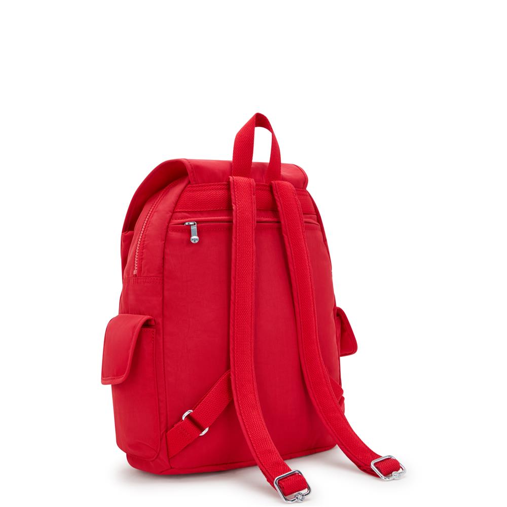 Kipling CITY PACK M, Mittelgroßer Rucksack, Red Rouge (rot), 16L, Stylisch & Kompakt