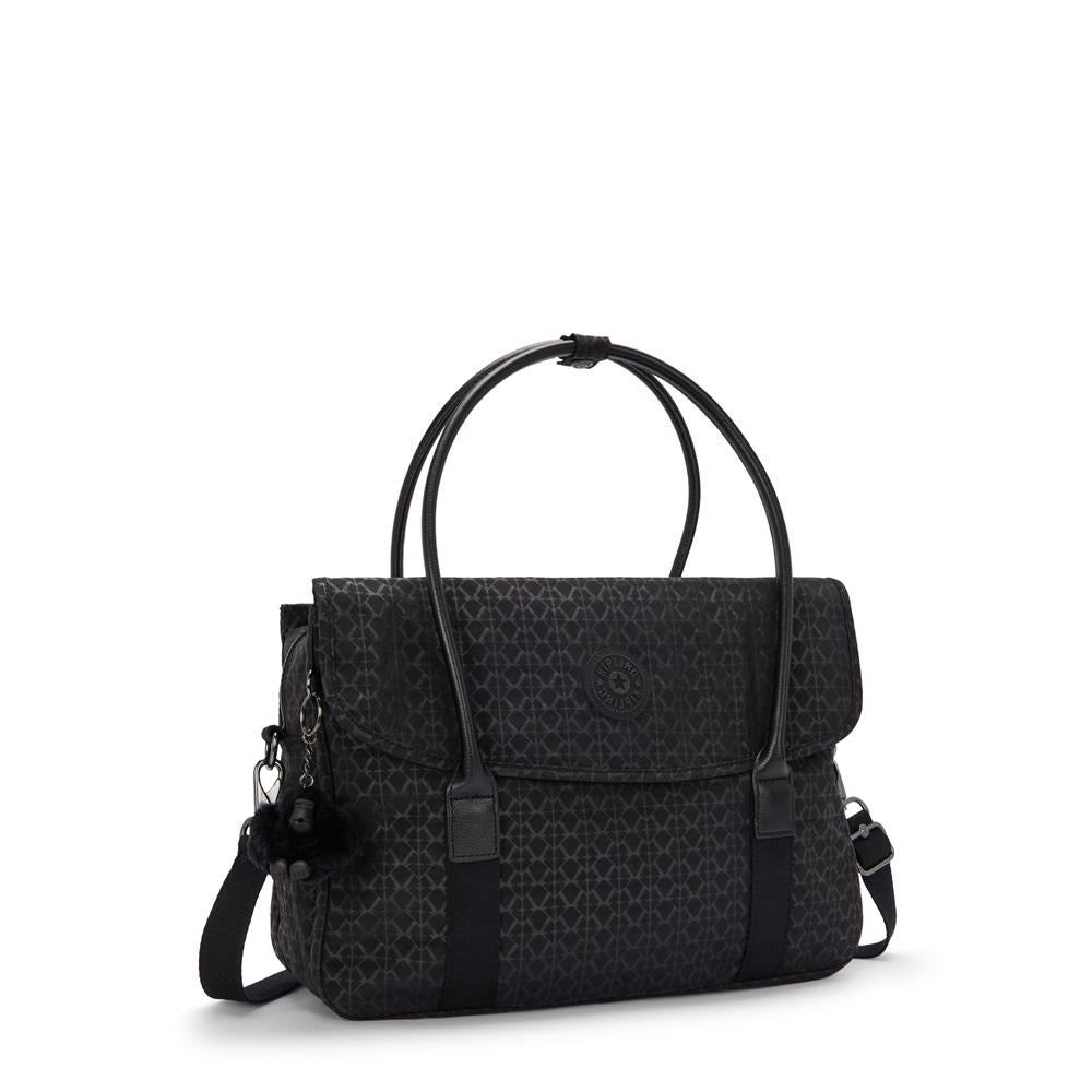 Kipling SUPERWORKER S, Laptop Tasche mit 13-Zoll-Laptopfach, Signature Emb (schwarz)