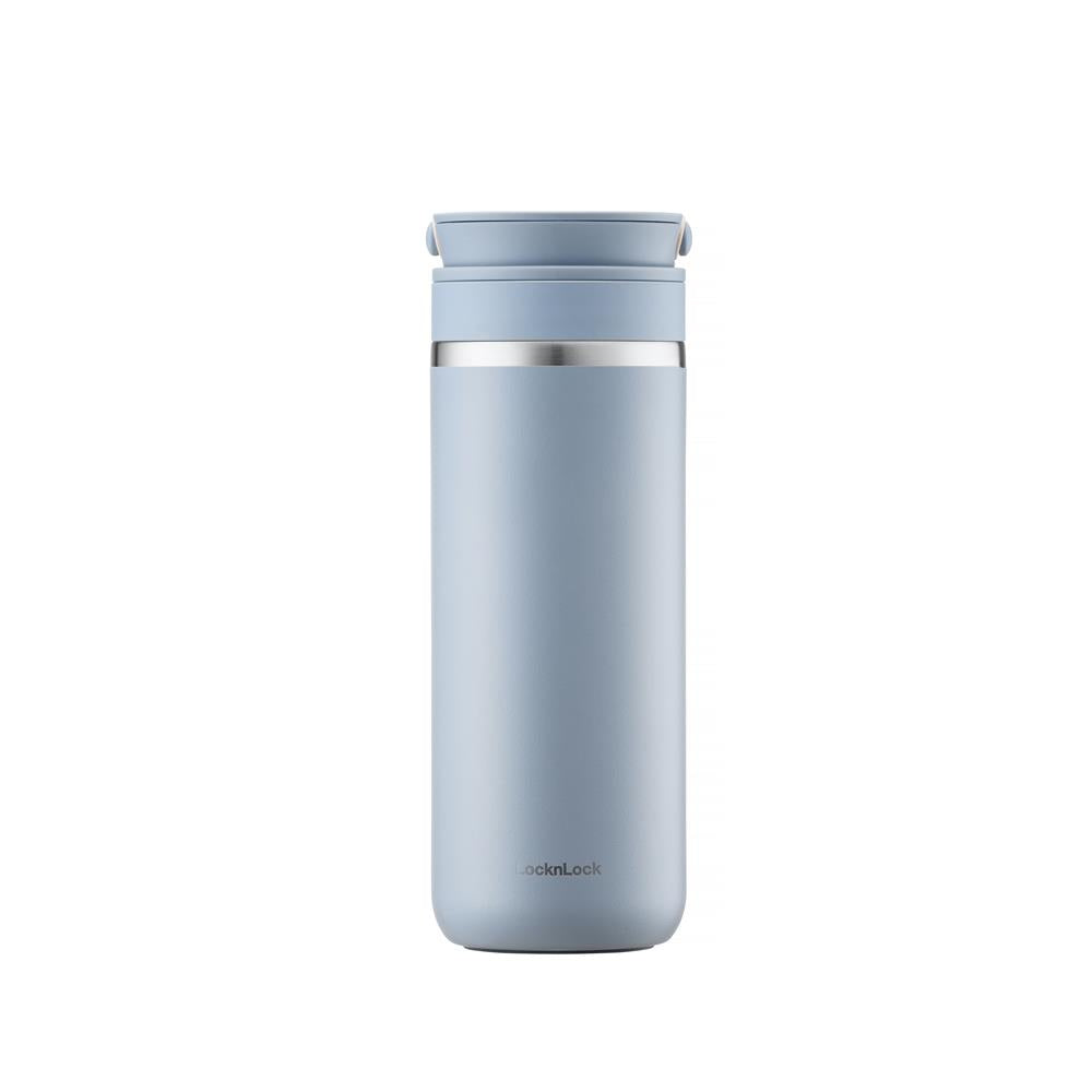 LocknLock Metro Thermobecher 475 ml Blau - Edelstahl Tumbler auslaufsicher mit Griff