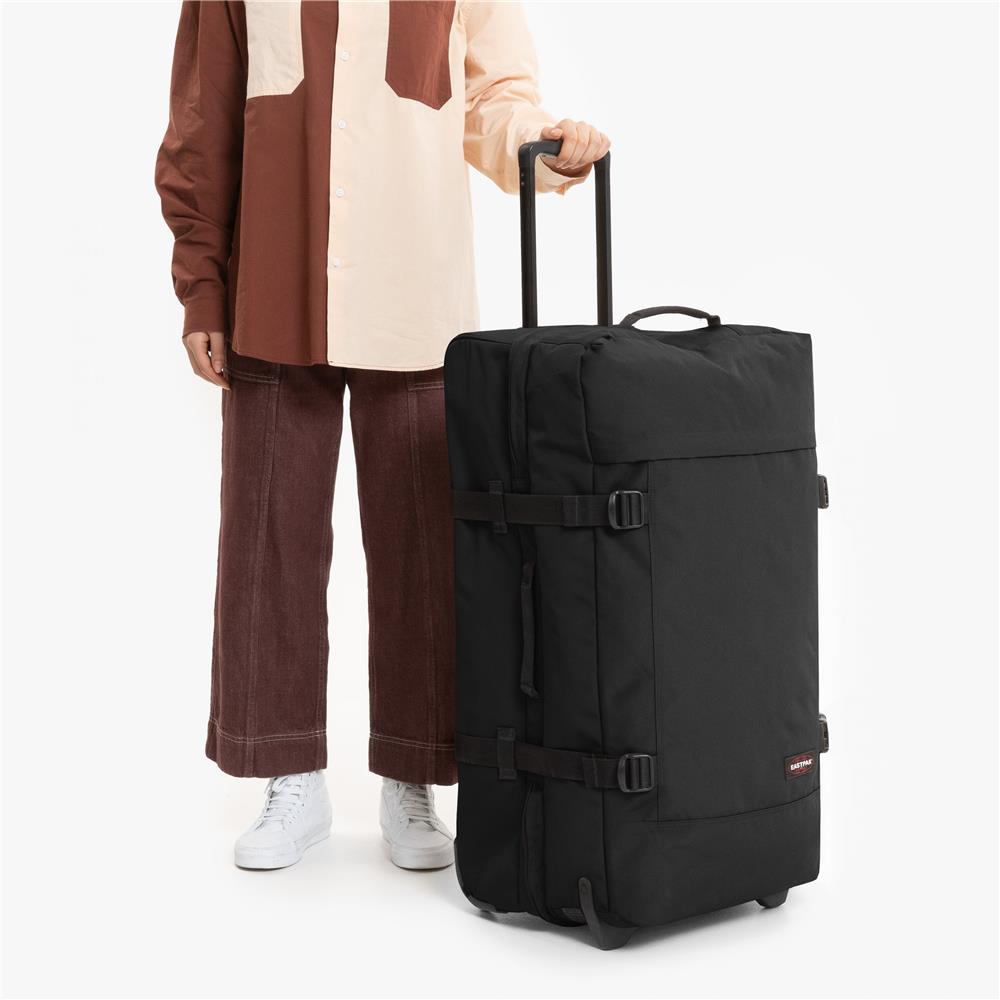 Eastpak TRANVERZ L, Großer Reisetrolley, Black (schwarz), 121L, Rollkoffer mit 2 Rädern und TSA-Schloss