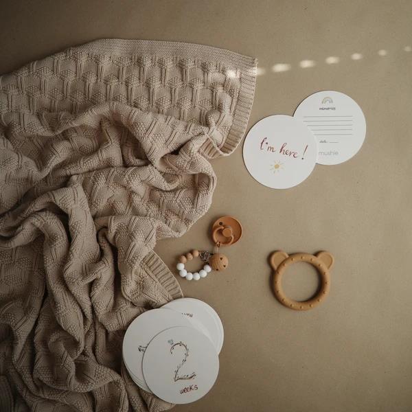 Mushie Beißring Bär, Natural, aus Silikon, BPA-frei