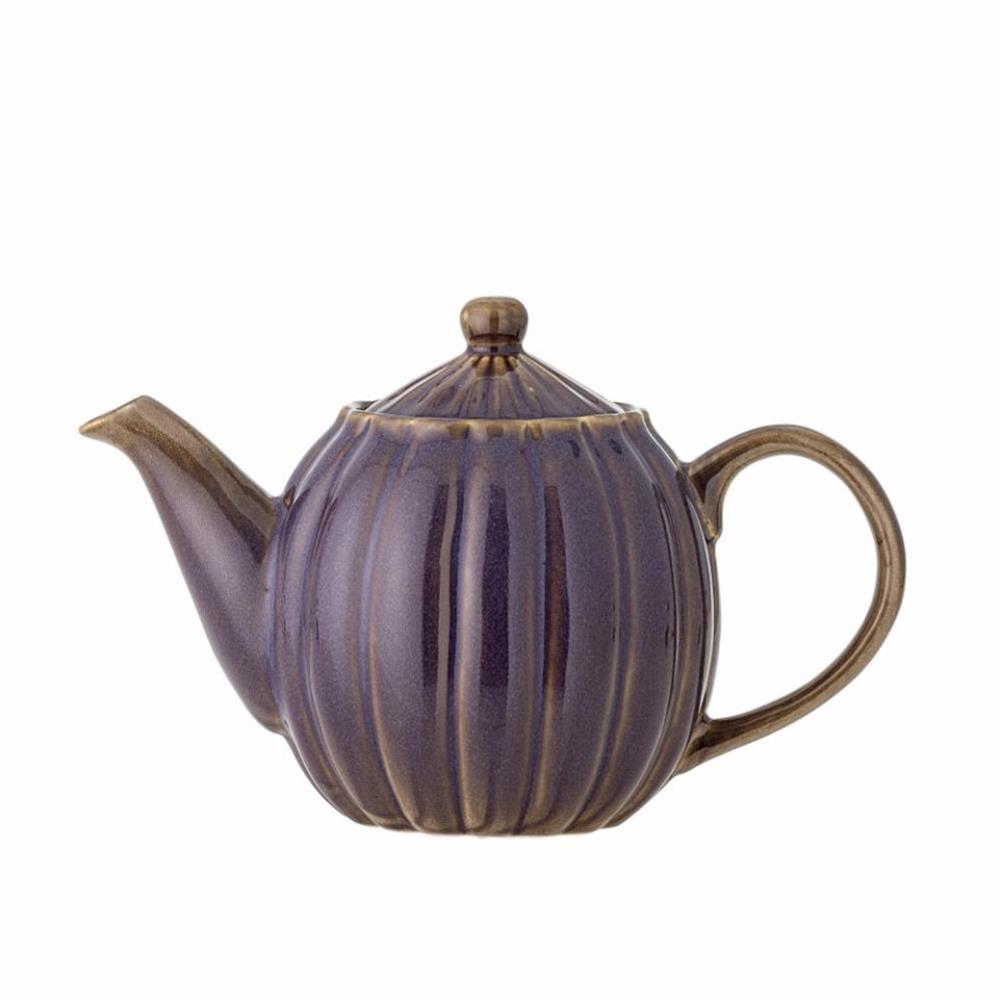 Bloomingville Latina Teekanne, Violett, 1 Liter, Steingut, dänisches Design