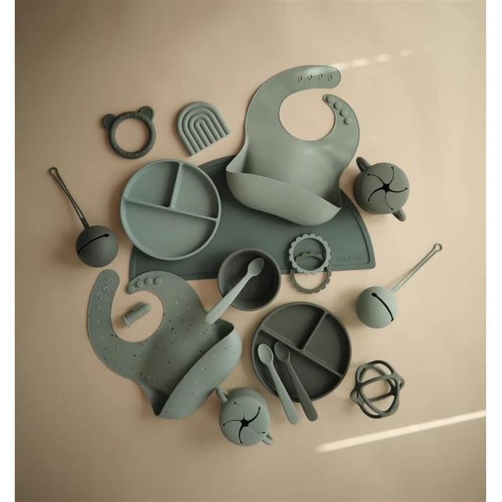 Mushie Schnulleretui, Dried Thyme, Schnullerbox aus Silikon, BPA-frei