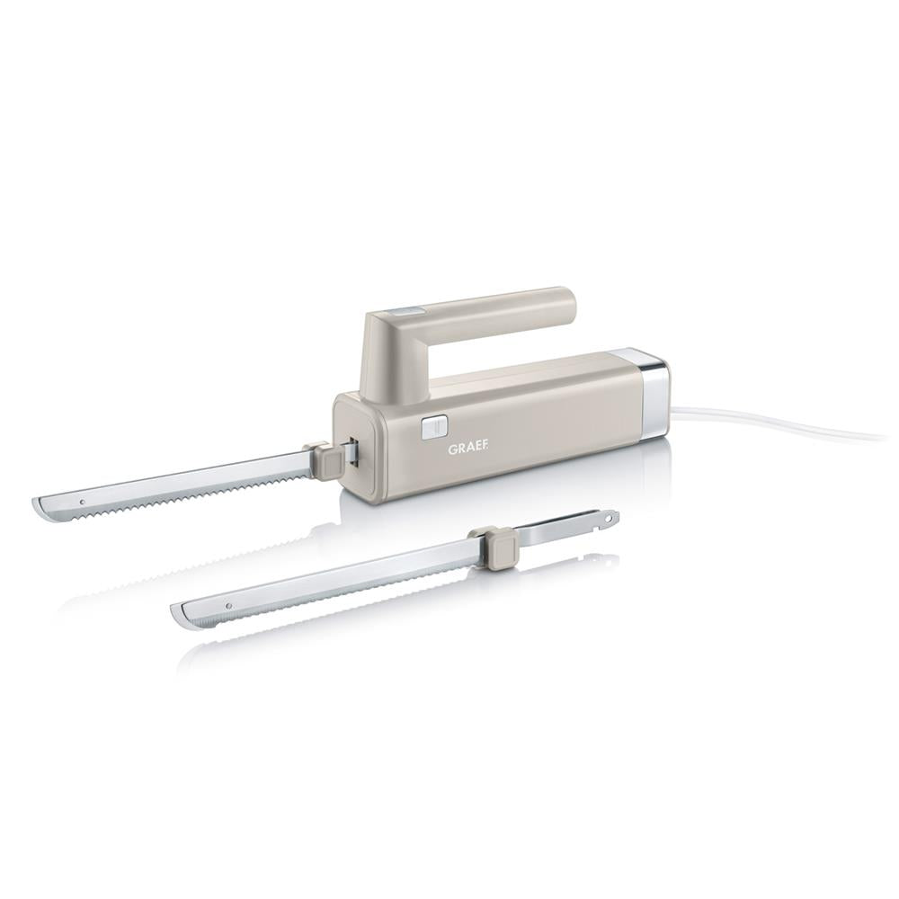 GRAEF Elektromesser EK508 - 150 W, taupe, schnittfest, ideal für Brot & Tiefgefrorenes | B-Ware