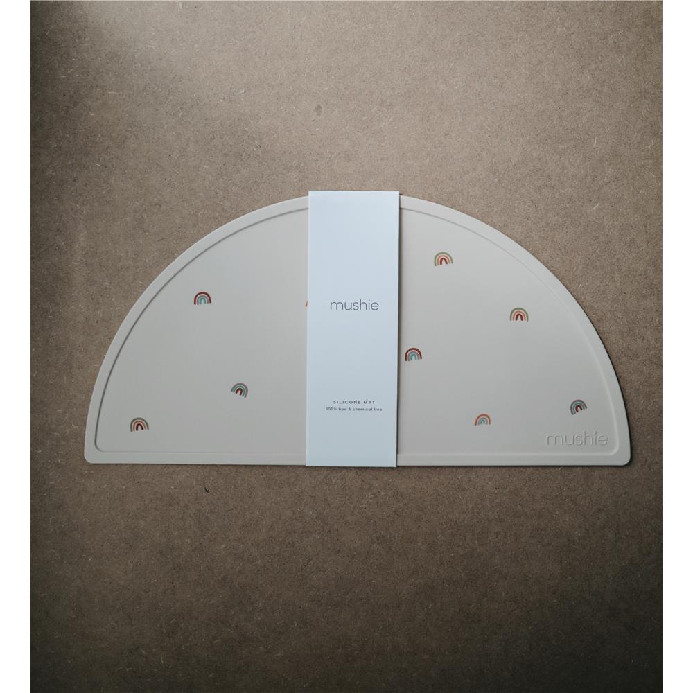 Mushie Silikon-Platzdeckchen, Rainbows, Tischset, BPA-frei