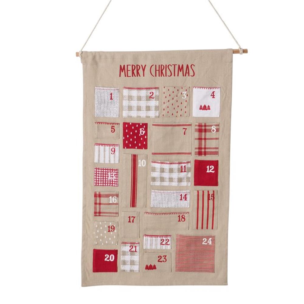 BOLTZE Adventskalender Kaista aus Stoff, 24 Türchen zum selber befüllen