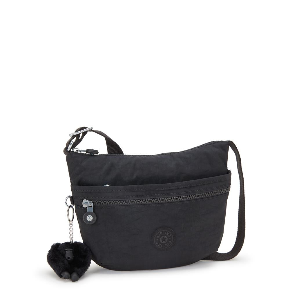 Kipling ARTO S, Kleine Umhängetasche, Black Noir (schwarz), Schultertasche mit Reißverschluss