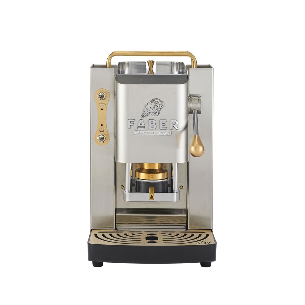 Faber Pro Deluxe Inox Matt Satin Messing ESE Pad Kaffeemaschine 44 mm