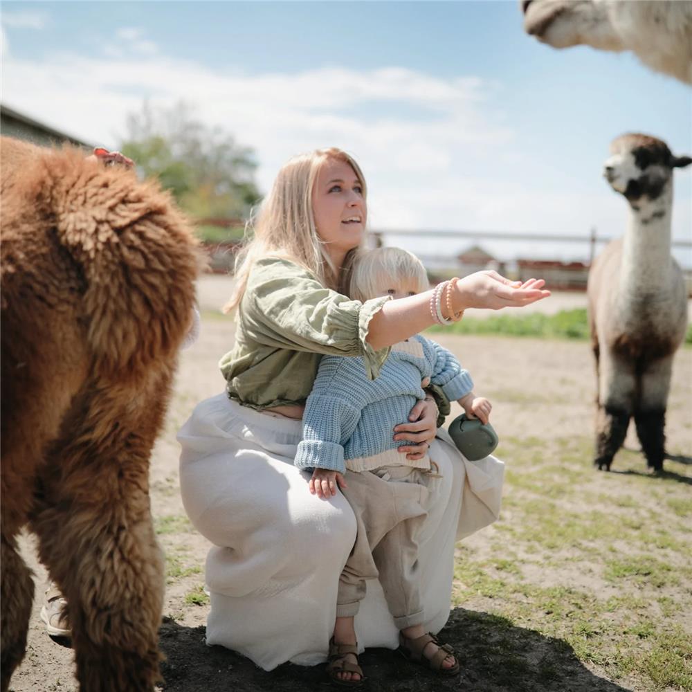 Mushie Beißring Perlen 3er Set, Linen/Peony/Pale Pink, Armband aus Silikon, BPA-frei