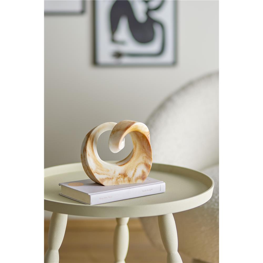 Bloomingville Swirl Deko – Elegante Polyresin Skulptur im modernen Marmordesign