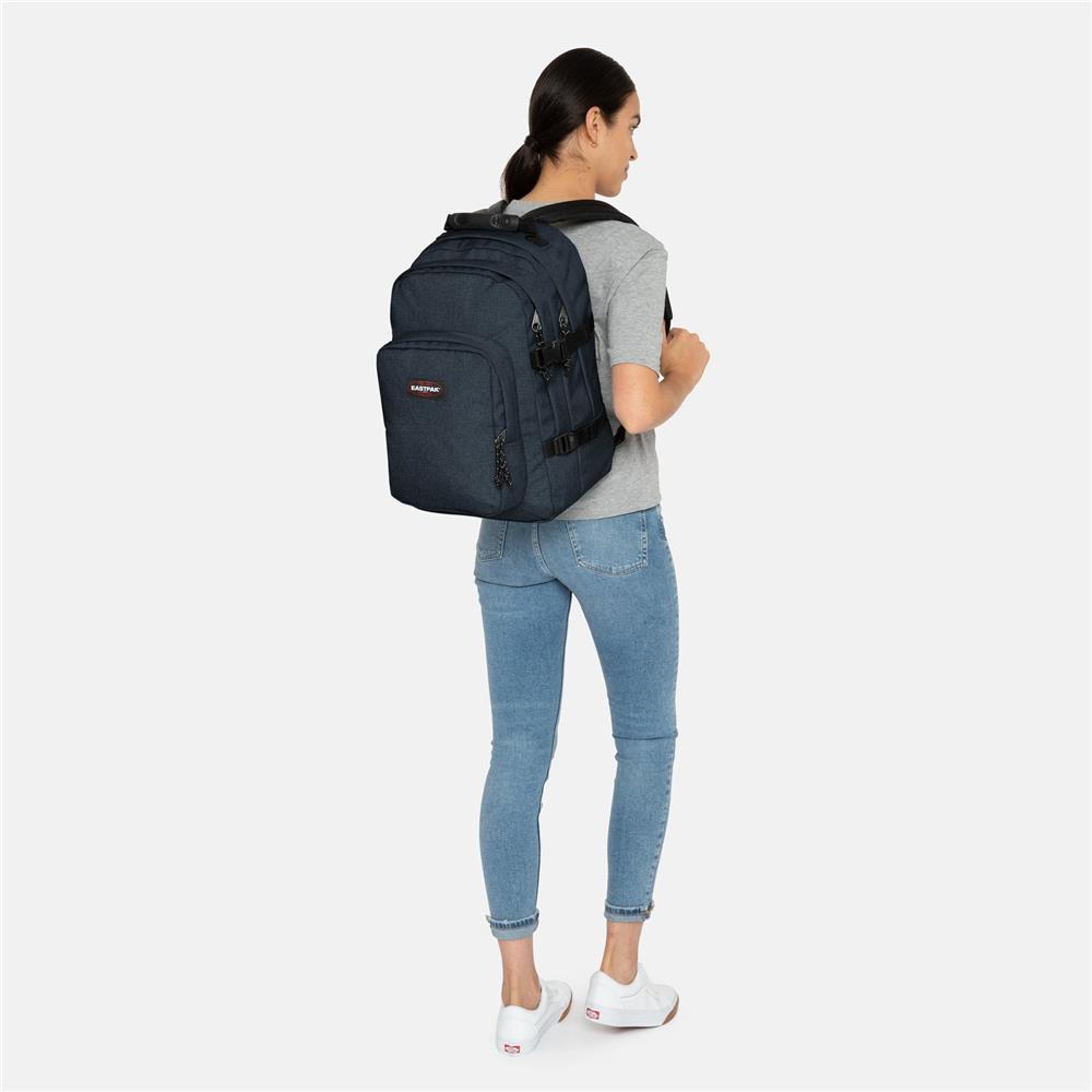 Eastpak PROVIDER, Großer Rucksack, Triple Denim (blau), 33L, mit Flaschenhalter und Laptopfach