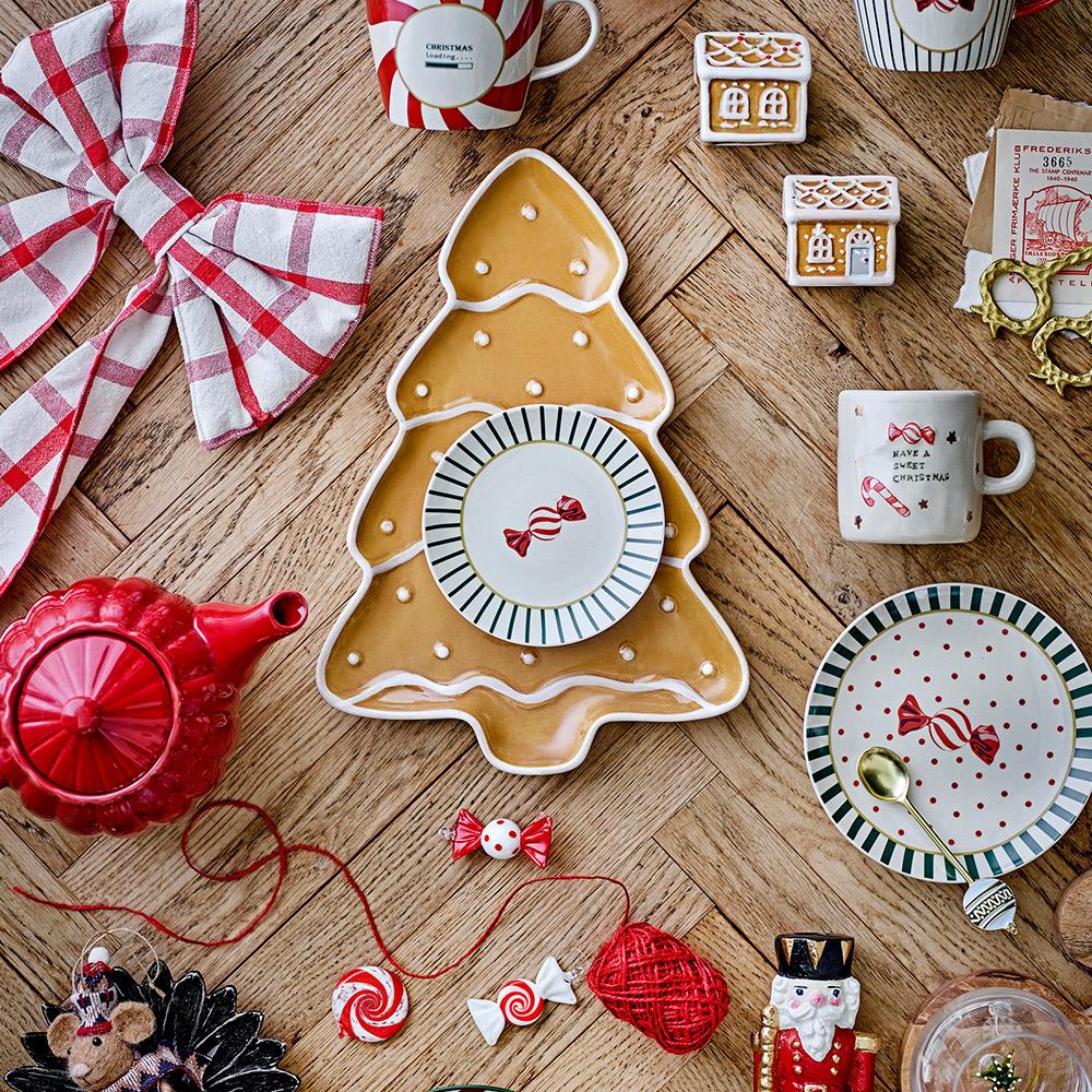 Bloomingville Ginnie Salz- und Pfefferstreuer – Form eines Lebkuchenhauses, Weihnachten, dänisches Design