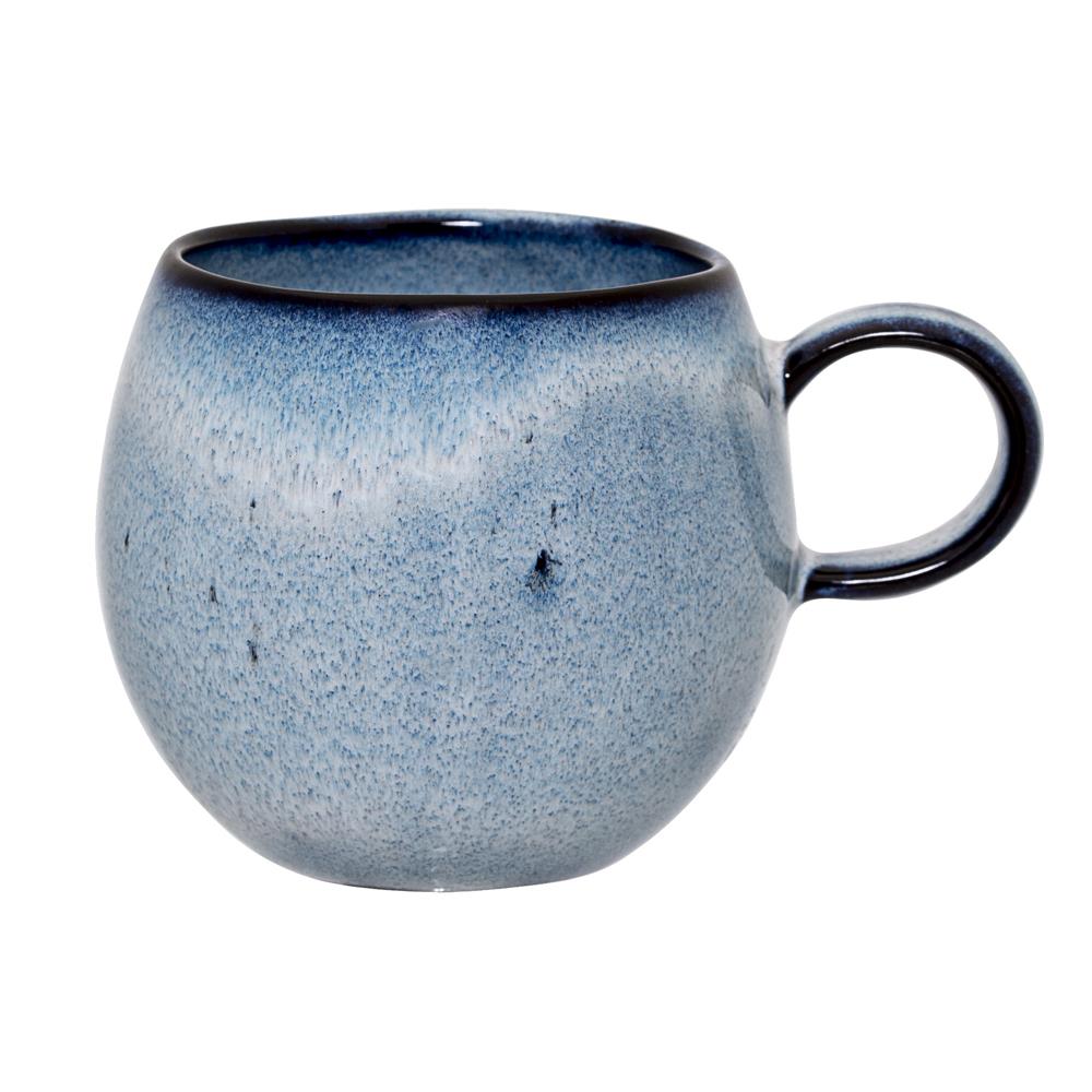 Bloomingville Sandrine Tasse, Blau, 275ml, Steingut, dänisches Design