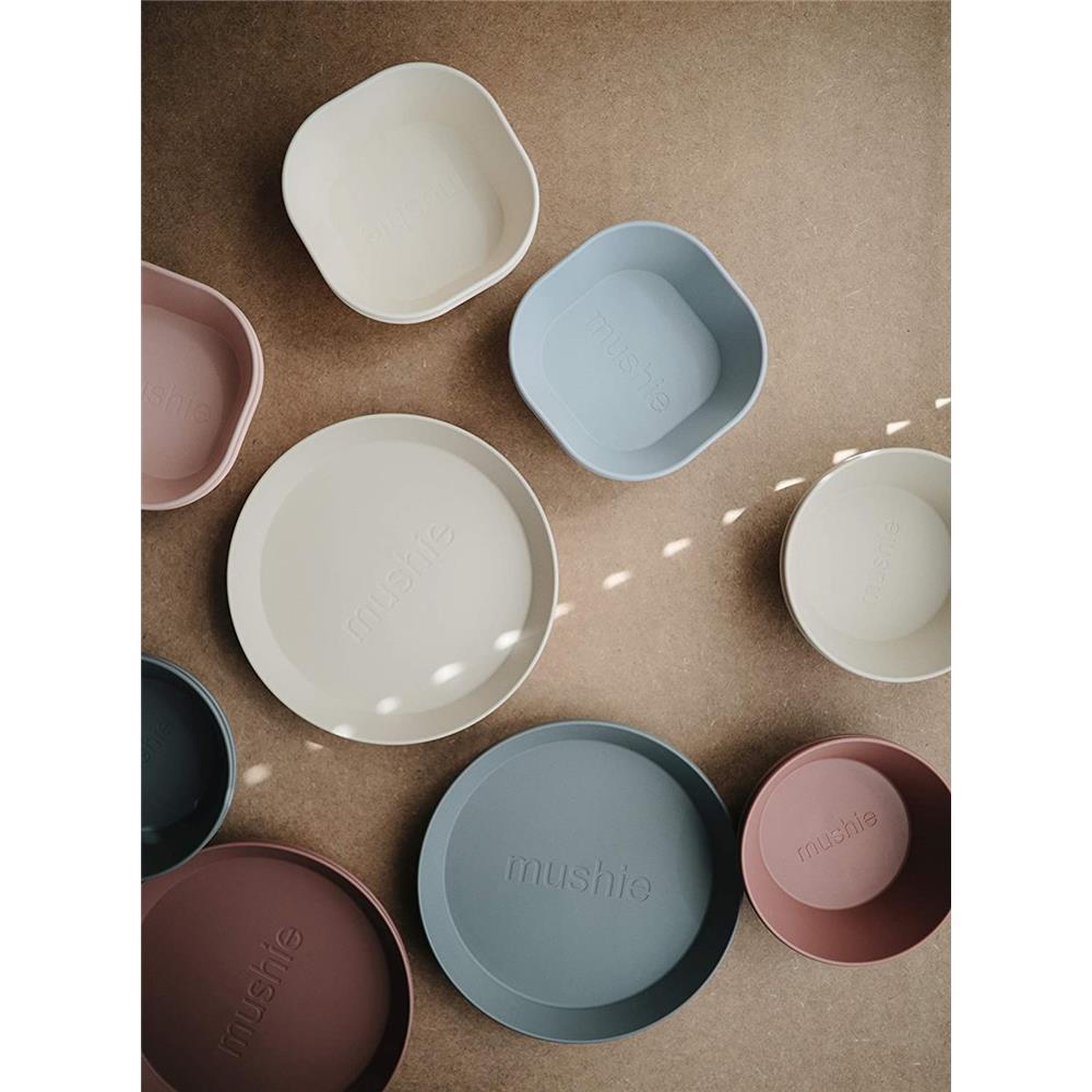 Mushie Kinderschüssel 2er Set, Woodchuck, rund, BPA-frei