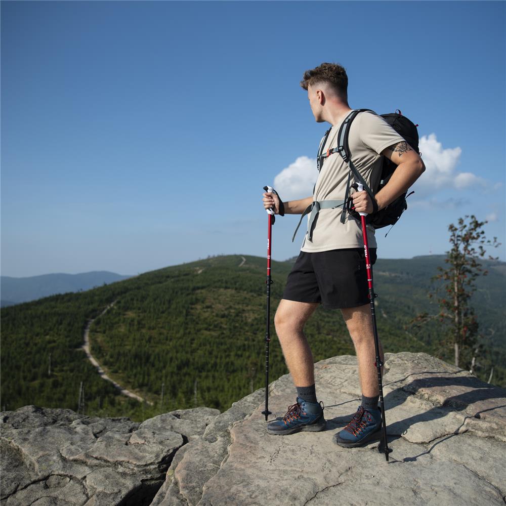 Trekkingstöcke Aluminium Wanderstöcke Rot | NILS TK8601