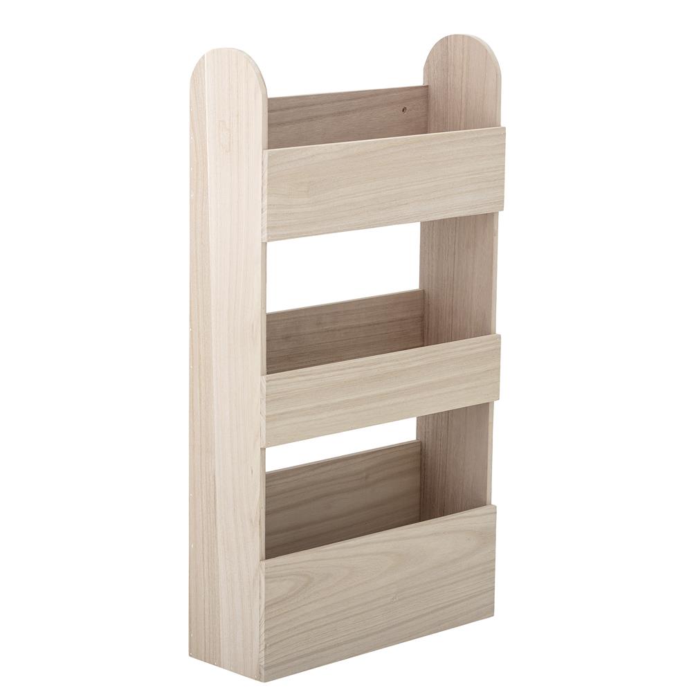 Bloomingville MINI Moris Regal Natur Paulowniaholz schmales Küchenregal Kinderzimmerregal