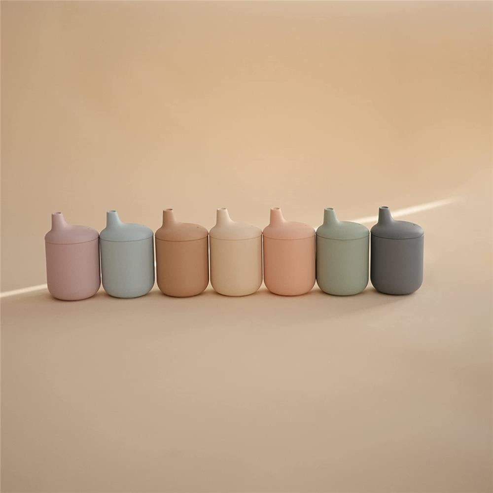 Mushie Silikon-Trinklernbecher, Powder Blue, BPA-frei