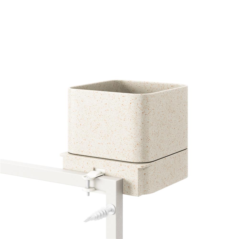 Umbra Cubiko Wandpflanzkasten mit 4 Pflanztöpfen, vertikale/horizontale Ausrichtung, in Weiß