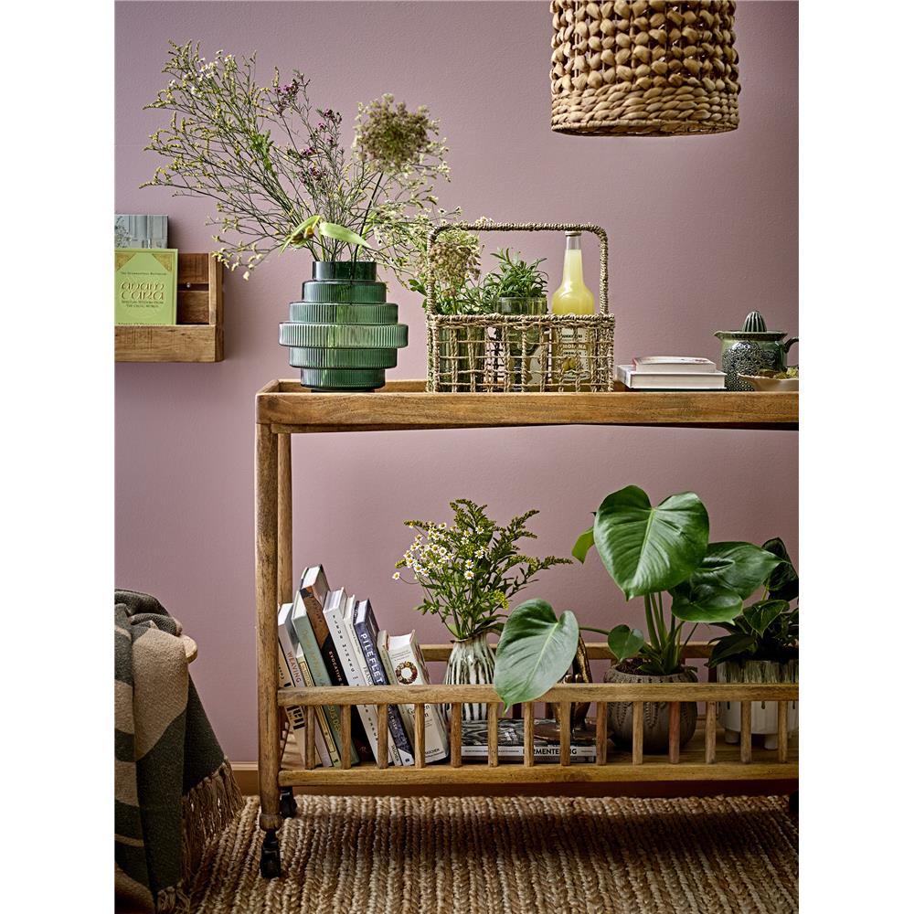 Bloomingville Liselu Zitronensaftpresse mit Blumenmuster, in Grün, aus Steingut