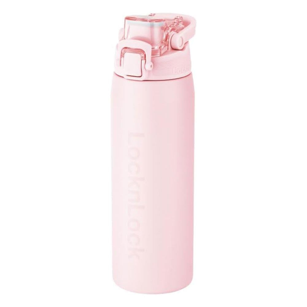LocknLock Edelstahl Trinkflasche 720 ml Rosa - Thermoflasche One-Touch auslaufsicher