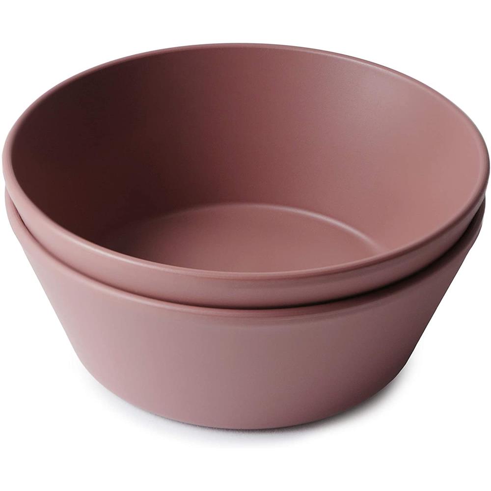 Mushie Kinderschüssel 2er Set, Woodchuck, rund, BPA-frei